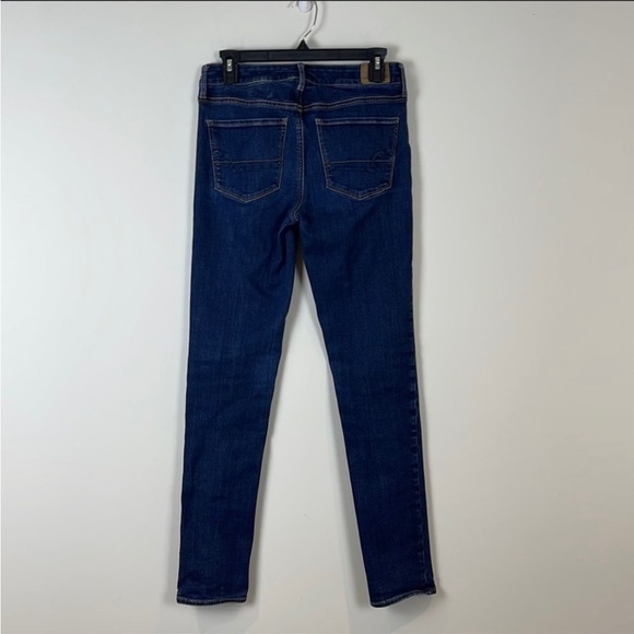 American Eagle Super Stretch Hi-Rise Skinny Super Stretch Jeans Size 4 Long Blue - Picture 4 of 10